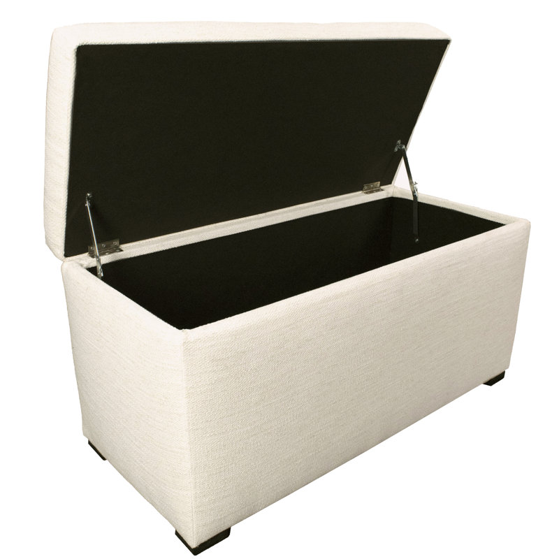 Banc de rangement rembourré Ayleen, Ivoire