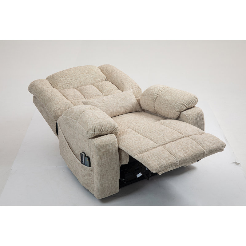 Fauteuil inclinable électrique avec télécommande, confortable et de soutien pour les personnes âgées et blessées, bleu foncé