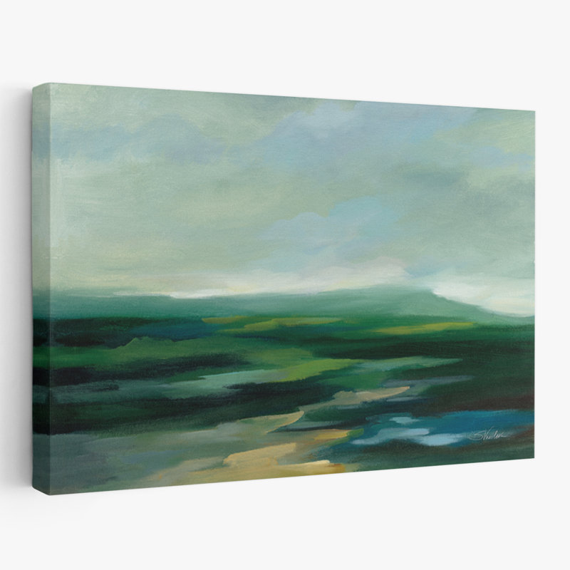 Ireland Reminiscence - Black Blue Clouds Gray, 36" H x 24" W