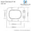  Soft Close Toilet Seat Square Shape Ultra Slim Design Quick Release 352 x 444 x 20mm (WxDxH)