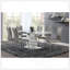 Mobilier de salle à manger rembourré en similicuir gris de style unique