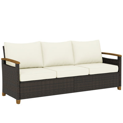192cm Wide Straight Steel Patio Sofa