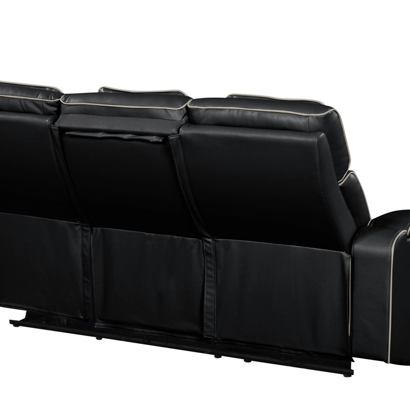 Fauteuil inclinable de style moderne Fortuner en bois et fonction de massage incluse - Noir