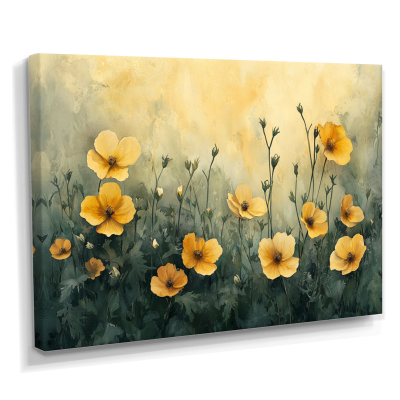 «Axton Summer Violet Flowers In Fields - Violets», art mural sur toile, H 30 po x l 40 po, Toile tendue, Ne s’applique pas