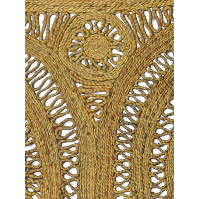 Tapis doré Mehndi, Rectangle de 10 pi x 14 pi