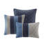Édredon grand bleu marine 7 pièces - conception en microsuède, rembourrage, taille de literie facile d'entretien, avec coussin 16 x 16-130666328