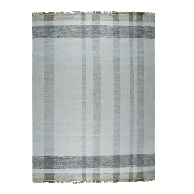 Tapis en laine tissé à plat multicolore Mariabella, Rectangulaire 4 pi x 6 pi