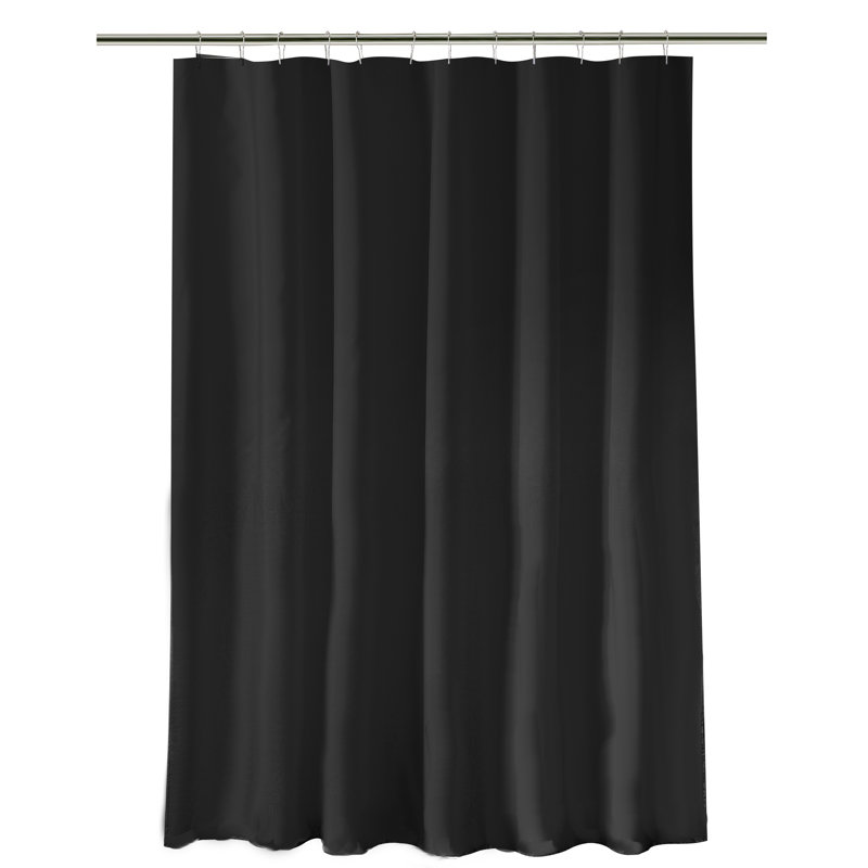 Doublure de rideau de douche en vinyle Saurav, Noir