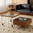 Square stone slab coffee table set