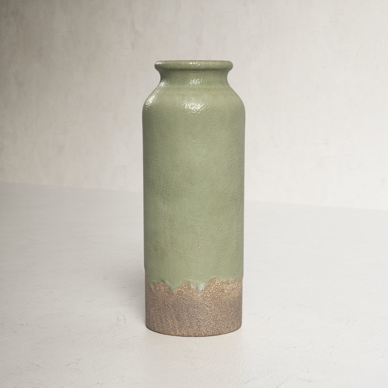 Bridgehampton Handmade Ceramic Table Vase, 13.8" H x 5.3" W x 5.3" D