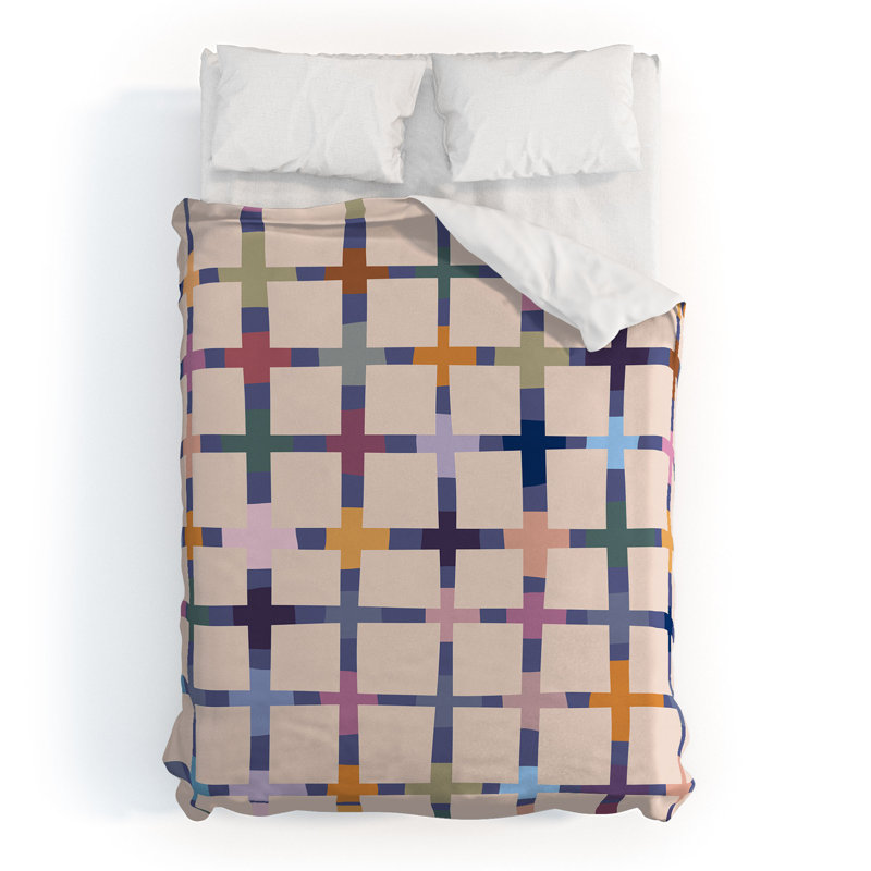 Housse de couette en microfibre, Housse de couette double et 2 taies décoratives s