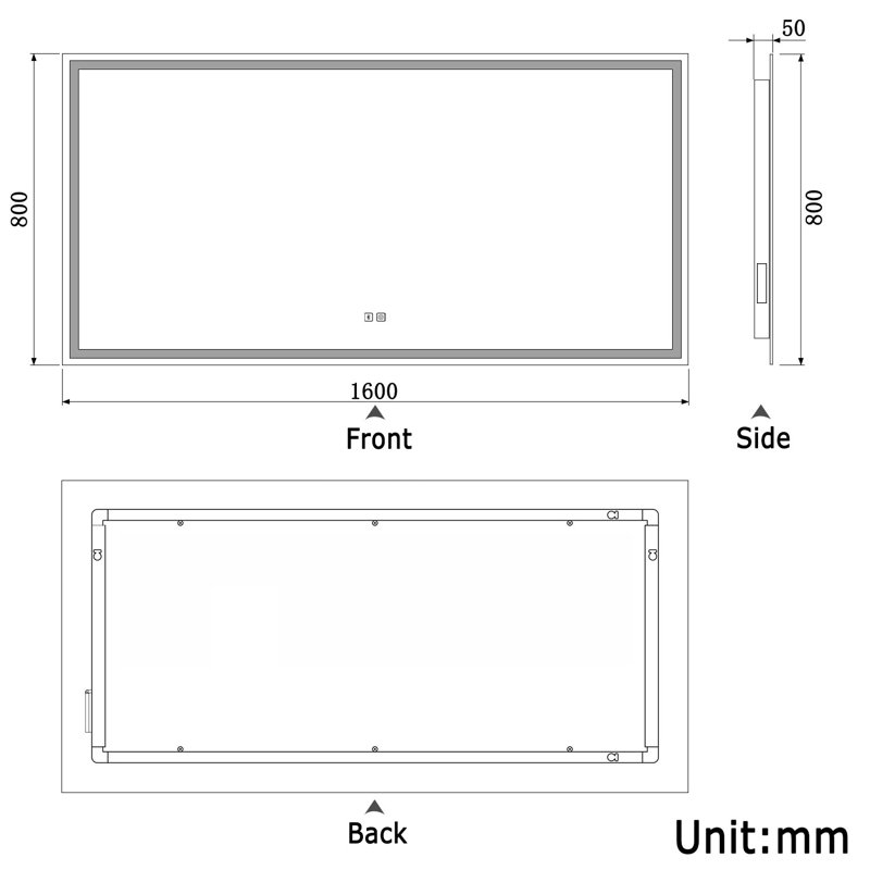 Corstiaan Rectangle Mirror, 80cm x 160cm