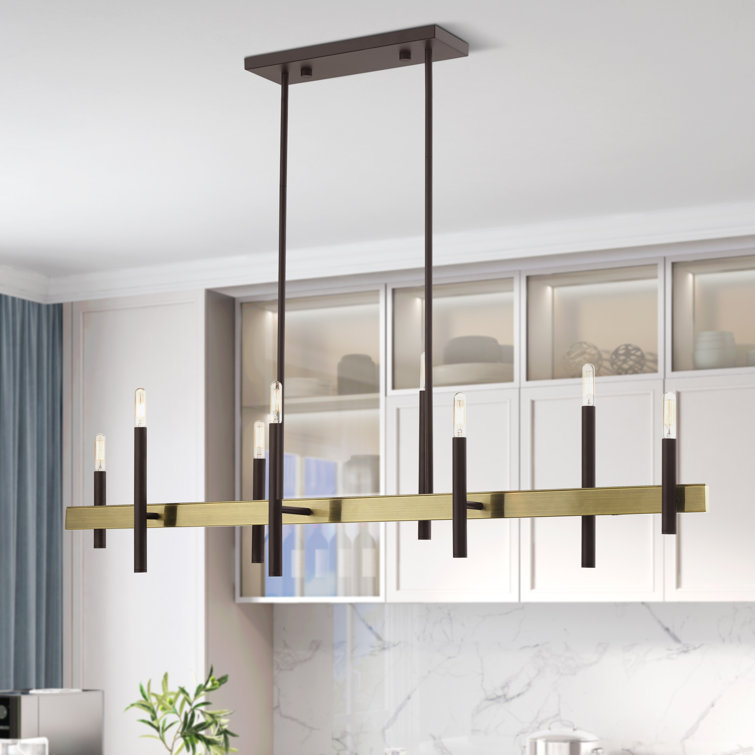 Lark Manor Arkeem 8 - Light Dimmable Square / Rectangle Chandelier ...