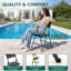 Paquet de 4 chaises pliantes noires de 300 lb, chaises en plastique robustes avec structure en acier pour les mariages à l'intérieur et à l'extérieur