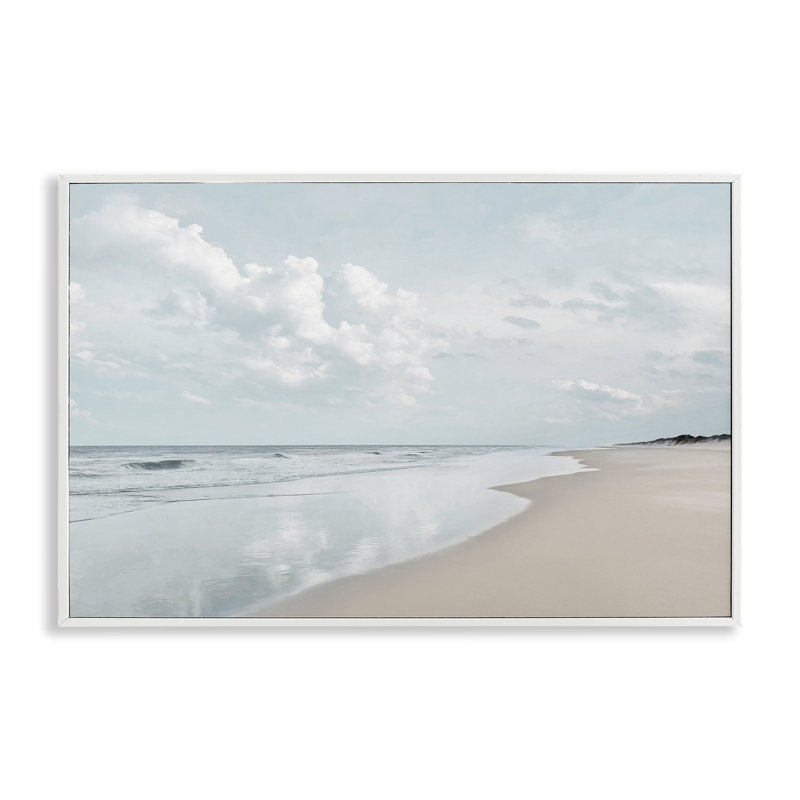 «Endless Beach View», estampe numérique par Natalie Carpentieri, Estampe numérique encadrée blanc bord de mer