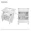 Meuble-lavabo moderne de 24 po avec tiroir basculant et charnières à fermeture en douceur, armoire de salle de bain avec structure ouverte au dos, pieds tournés en boule avec élégance française-129675010