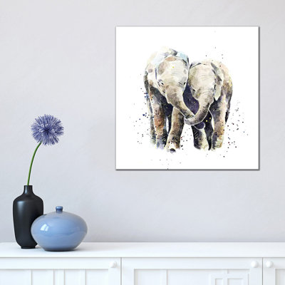 " Two Elephants " by EdsWatercolours
