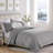 Greenland Home Fashions Cosmo 3-Piece King Size Gray Coverlet Set, 105x95 Inch-445108062-424953402