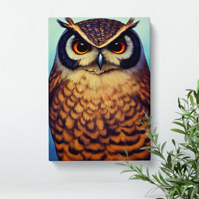 Owl Portrait No.1 - Wrapped Canvas