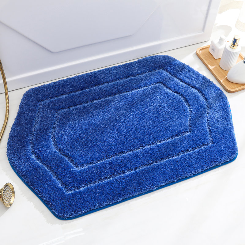 Non-Slip Bath Rug, Blue, 61cm W x 91.4cm L