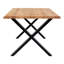 Elsass Oak Rectangular Wood Top Dining Table with Steel Base-40160041