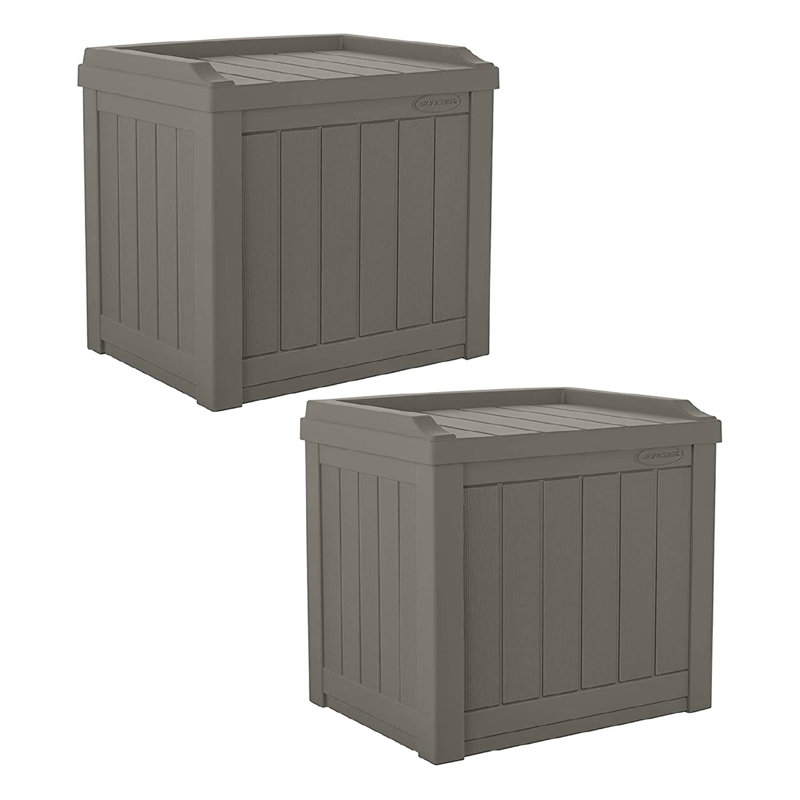 Suncast Florida 83L Storage Box, Stone Grey