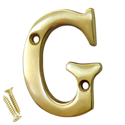 2'' H Brass House Letter