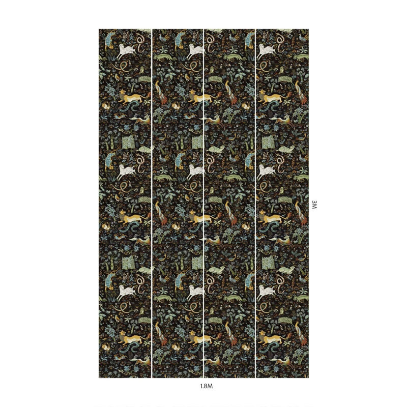 Trematonia 9.84' L x 70.87" W Wallpaper Roll, Onyx
