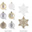 Ensemble d'ornement de décoration de sapin de Noël, 50 carats, 2,36 pouces-993999715