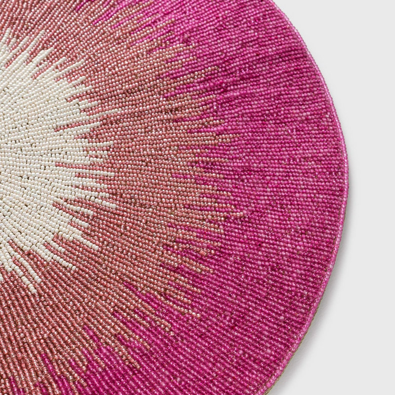 100% Cotton Round Beaded Placemat