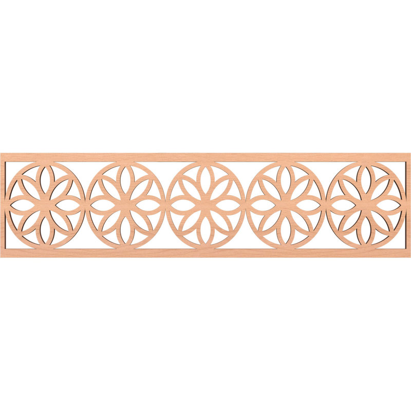 Moulure Blume, H 4 po x l 46,375 po x P 0,375 po, Bois aggloméré brut