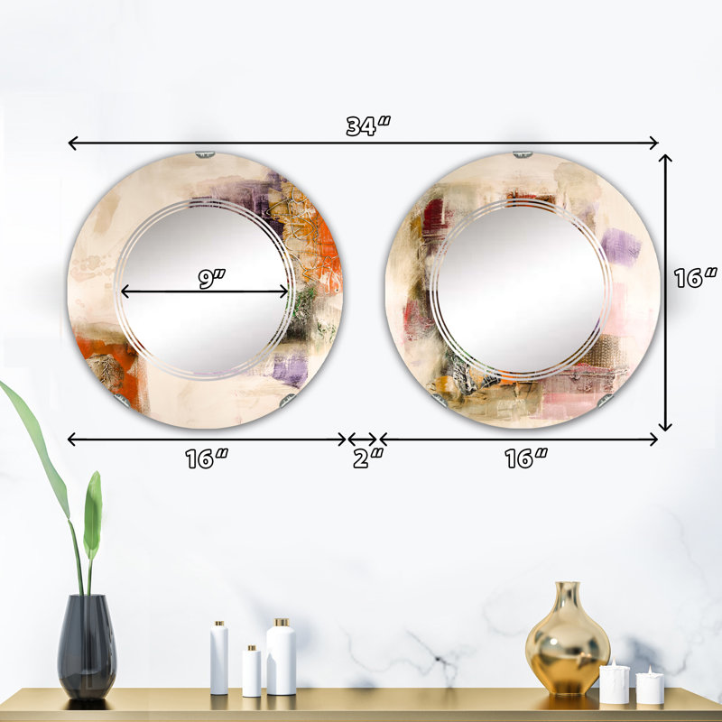 Ensemble de 2 miroirs sans cadre