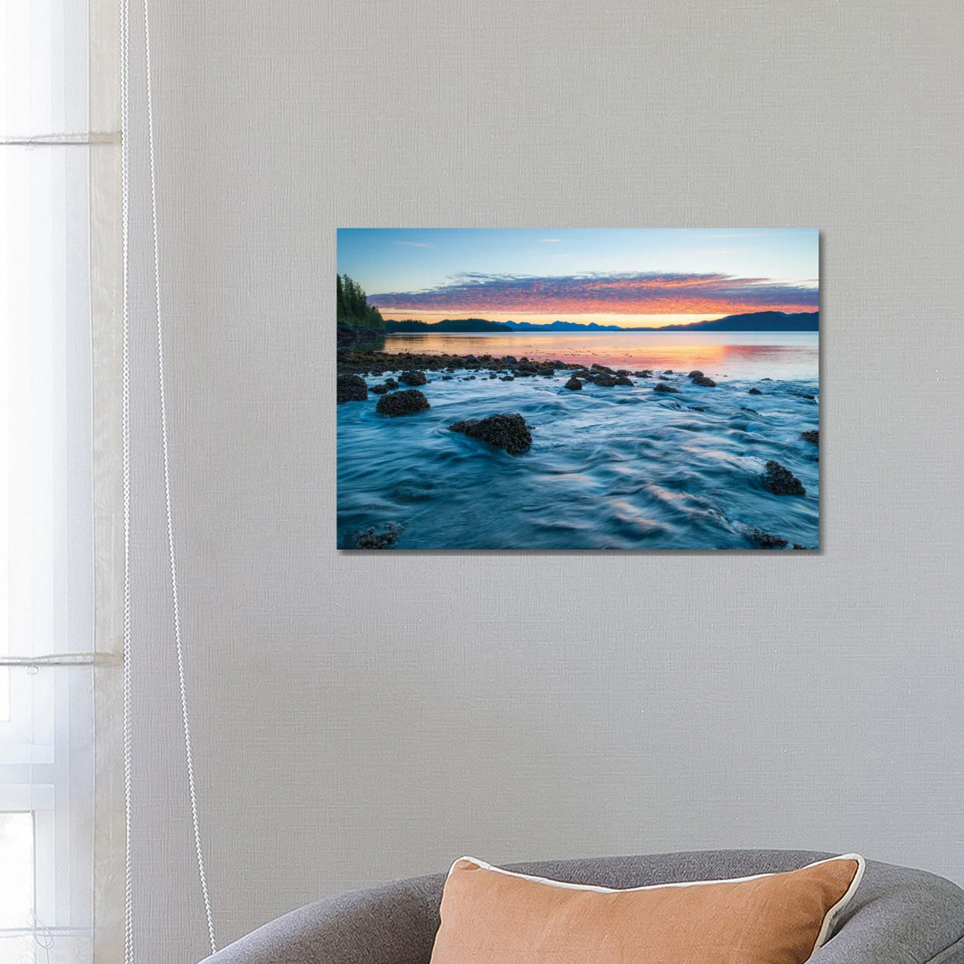 Landscape With Coastline Under Moody Sky At Sunset, British Columbia, Canada 1PC6