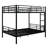 Full Over Full Metal Bunk Bed, Metal Bunk Bed Frame With Ladder And Guardlails, Split Into 2 Beds-1375361665