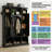 Modern All-In-One Hall Tree With Wardrobe, Farmhouse Entryway Storage Bench With 7 Hooks For Mudroom-1917286902