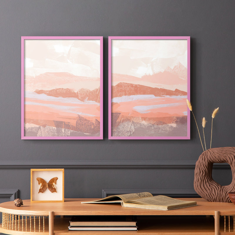 «Dusty Desert I», reproduction encadrée de qualité supérieure - prête à être accrochée - aucun clou requis - aucun clou requis