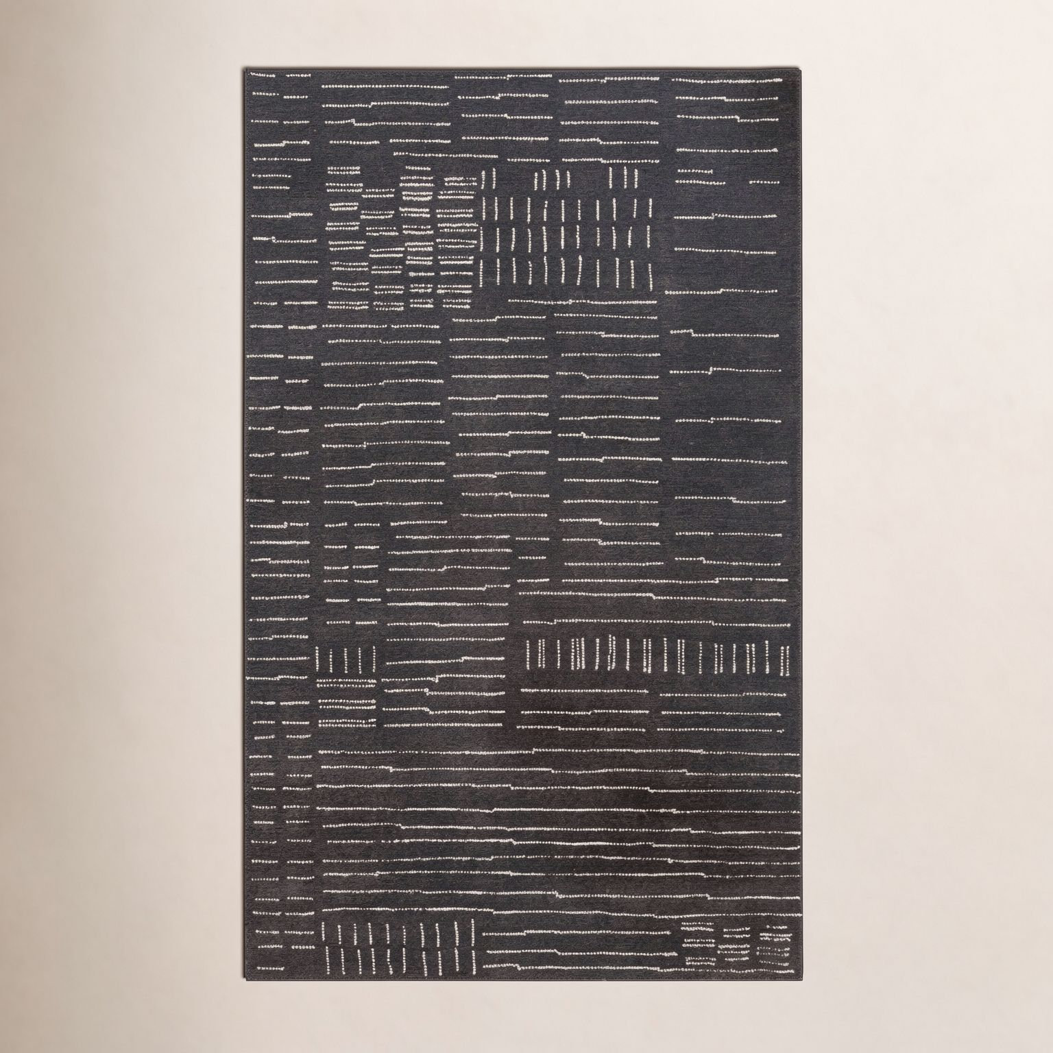Ouzo Hand-Tufted Abstract Wool Rug, Rectangle 7'9" x 9'9"