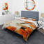 Ensemble de housse de couette Orange Floral Twilight Dream Abstract Collages I - Abstract Collages-101240559