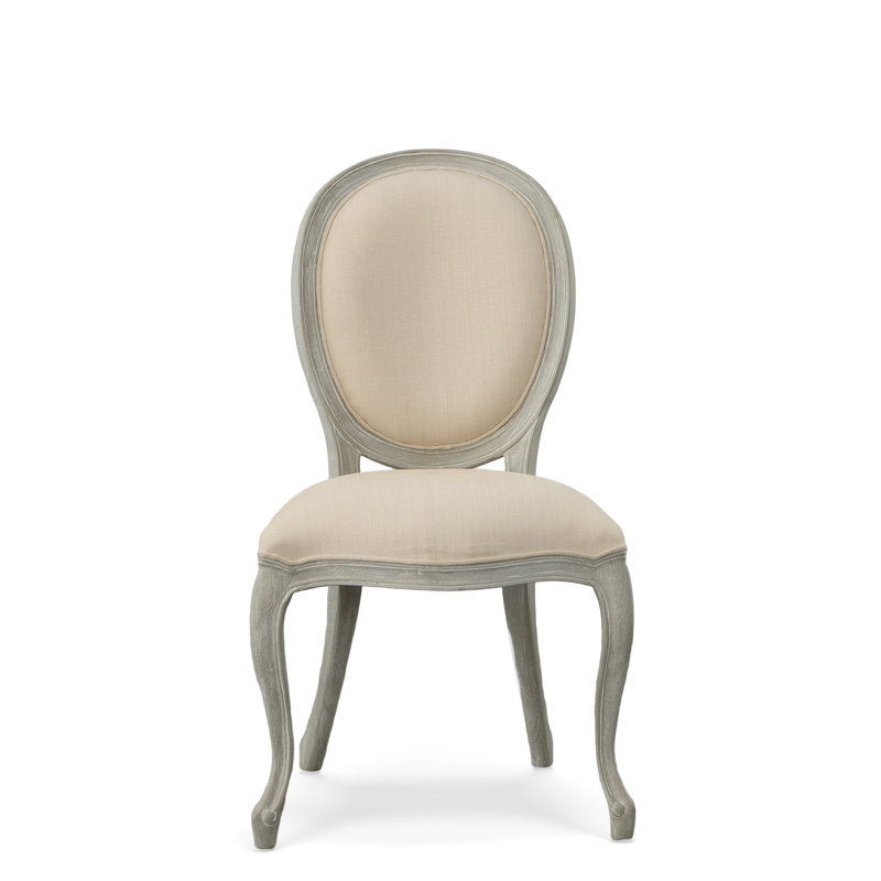Frady 21.5'' H Linen Upholstered Side Chair, Gray