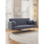 Canapé convertible de 71 pouces en velours gris American Vintage, convenant à un petit salon, une chambre à coucher ou un bureau-1790799031-1807402135