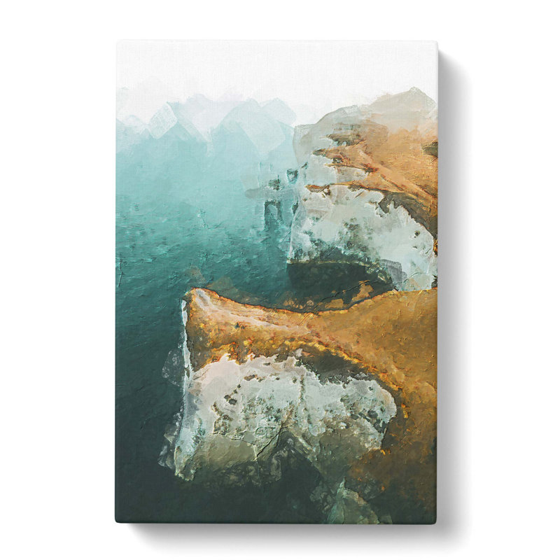 Old Harry Rocks In Dorset - Wrapped Canvas Painting, 50cm H x 35cm W x 3cm D