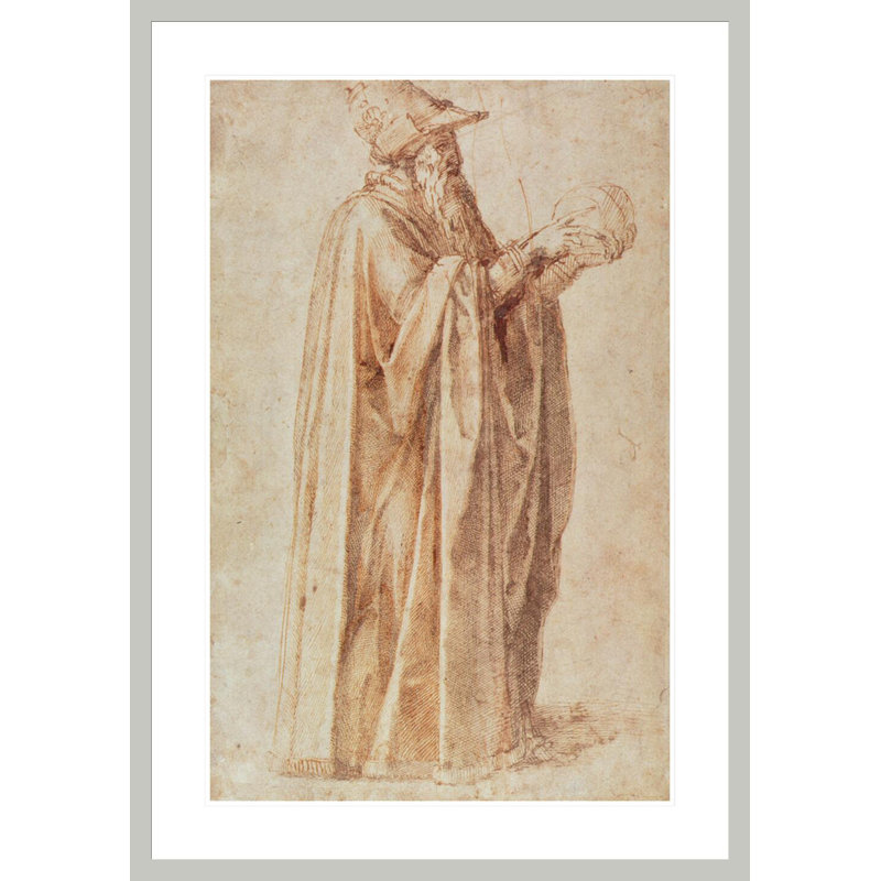 «Study of a Man» par Michelangelo Buonarroti, impression giclée sur cadre, H 41,5 po x l 29,18 po