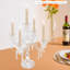 14"H 5-Arm Clear Crystal Glass Candle Holder