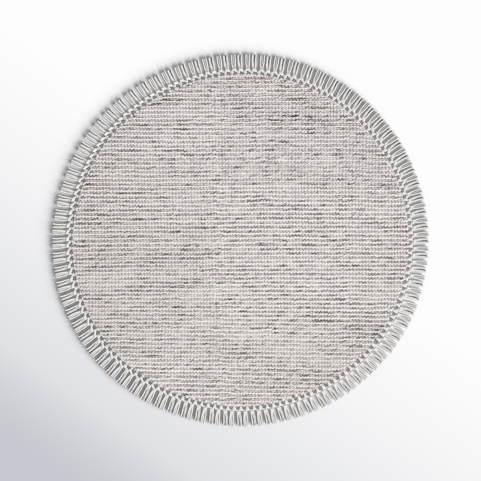 Kava Grey Black Rug, Round 6'