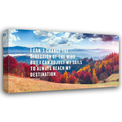 Millwood Pines ArtsyQuotes Gallery Wrapped Canvas Art Titled: Jimmy Dean Quote: Adjust the Sails -  8CB8EA7A4E8E4CF79C25B2B0F24CEF73