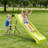 2.2M kids plastic slide indoor Freestanding playground equipment children plastic slide kids indoor slide green