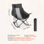Chaise de camping portative pliante à bascule pliante avec porte-gobelet