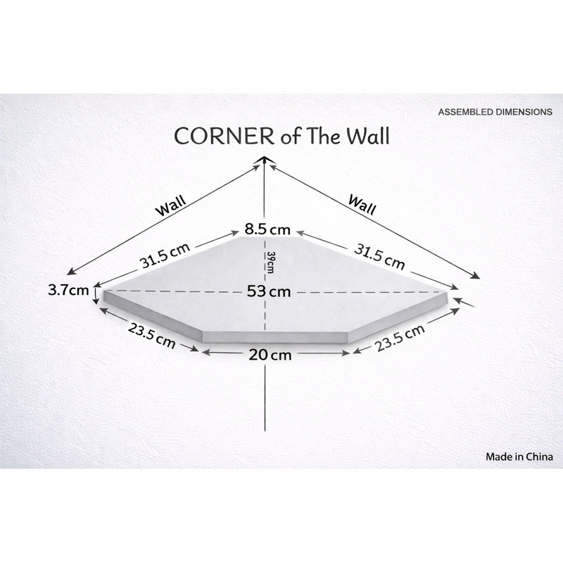 Higley Triangle Corner Shelf with Adjustable Shelves