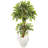 56'' Faux Ficus Tree in Stone Planter