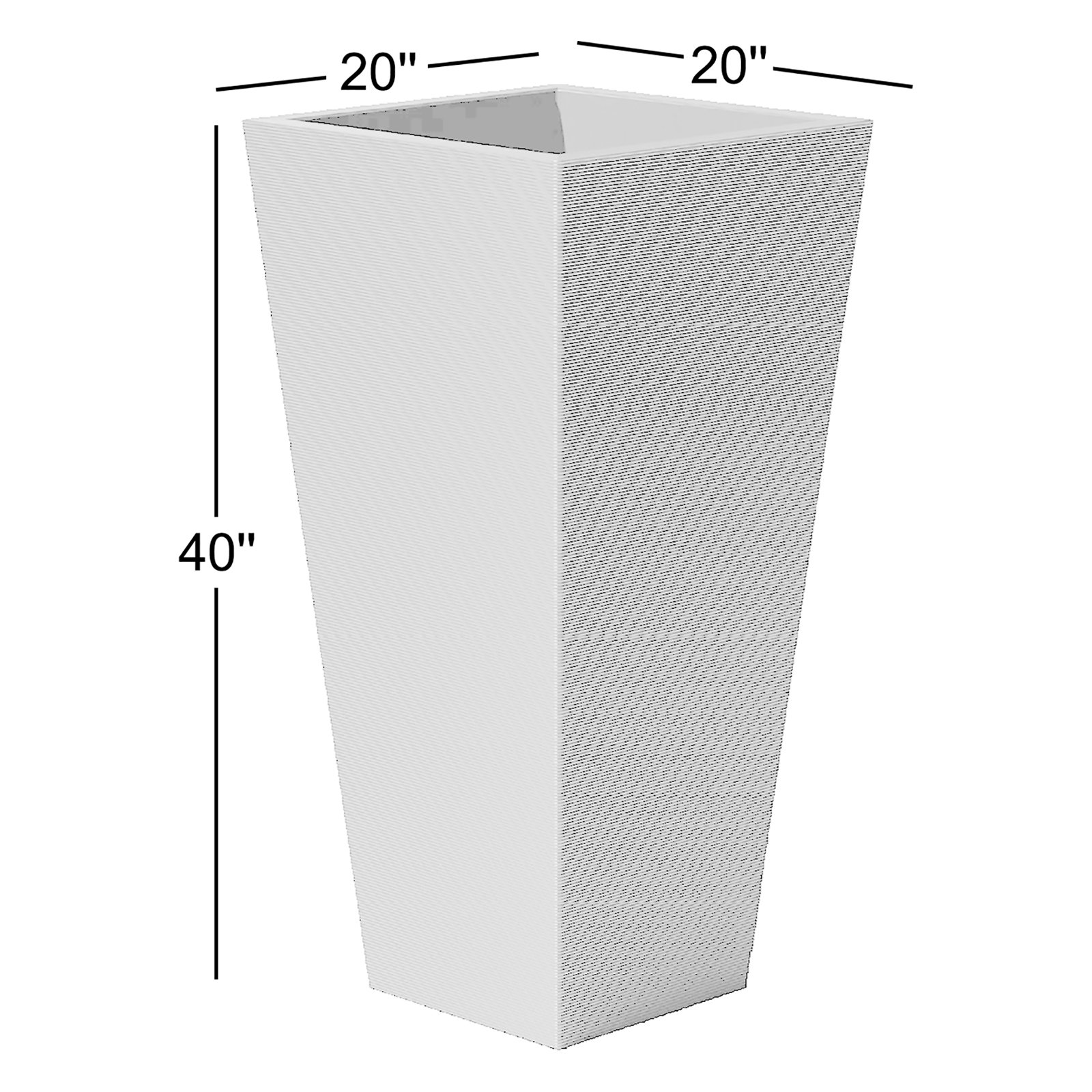Pro Series 20" Pot Planter, Black